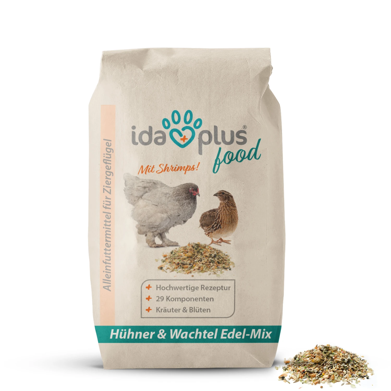 Ida Plus Hühner & Wachtel Edel Mix 10kg 3 Ida Plus Hühner & Wachtel Edel Mix 10kg